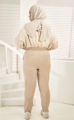 Riang Tapered Pants - Catalogue Photo (Beige) - Back