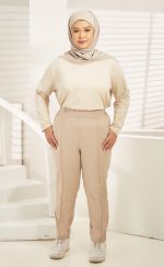 Riang Tapered Pants - Catalogue Photo (Beige) - Front