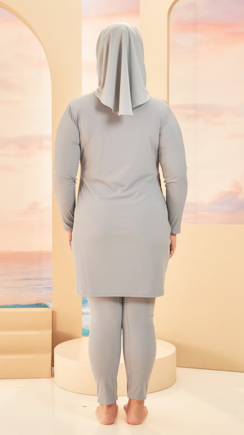 Gathered Swimwear (Dusty Sage) - Back Gathered Swimwear (Dusty Sage) - Back