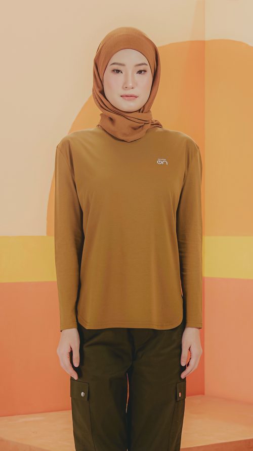 (Amended) XShoulder Top - Rusty Gold (Front)