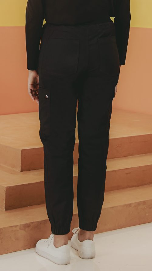 Jogger Cargo Pants - Black (Back) Jogger Cargo Pants - Black (Back)
