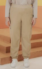 Jogger Cargo Pants - Taupe (Front)