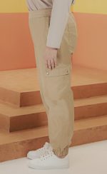 Jogger Cargo Pants - Taupe (Side)