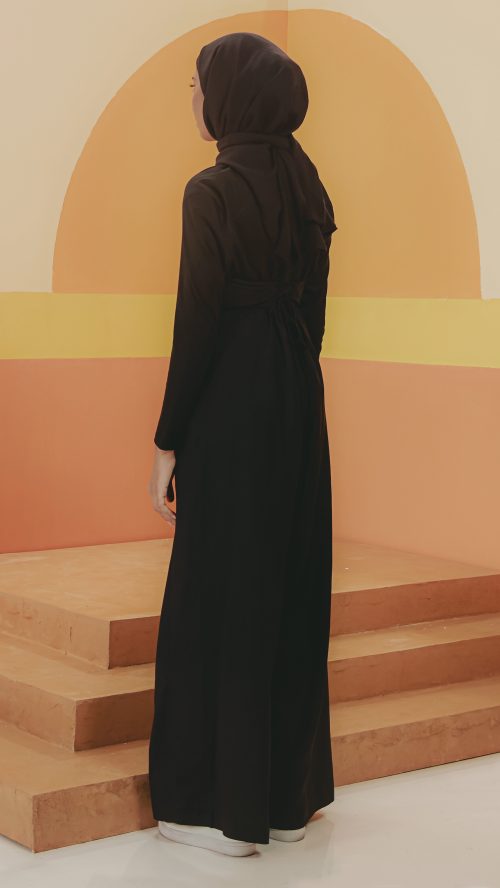 Linen Coverall - Black (Side Back) Linen Coverall - Black (Side Back)