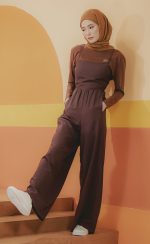 Linen Coverall - Chocolate (Lifestyle)