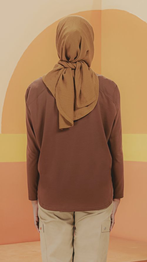 XShoulder Top - Chocolate (Back) XShoulder Top - Chocolate (Back)