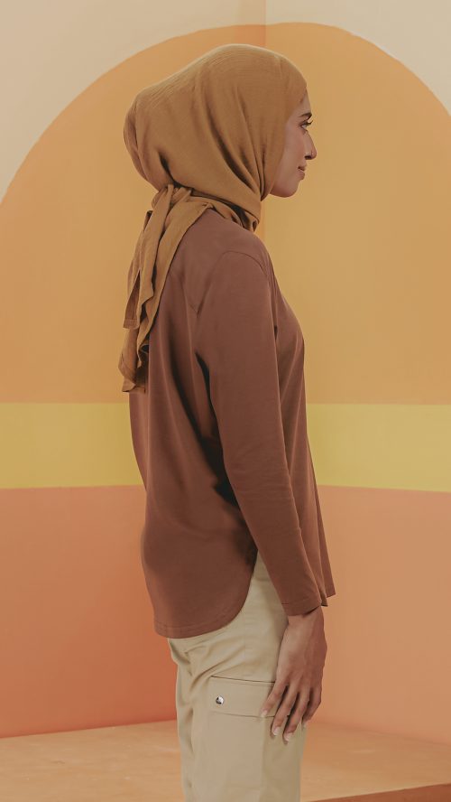 XShoulder Top - Chocolate (Side) XShoulder Top - Chocolate (Side)