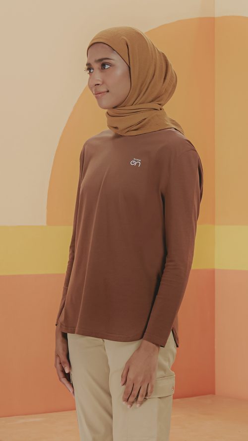 XShoulder Top - Chocolate (Side Front) XShoulder Top - Chocolate (Side Front)